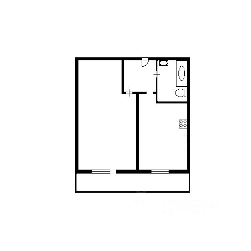 Планировка этой квартиры по данным Циан