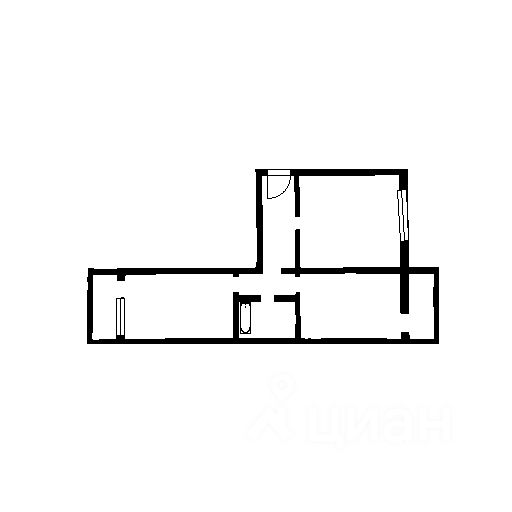 Планировка этой квартиры по данным Циан