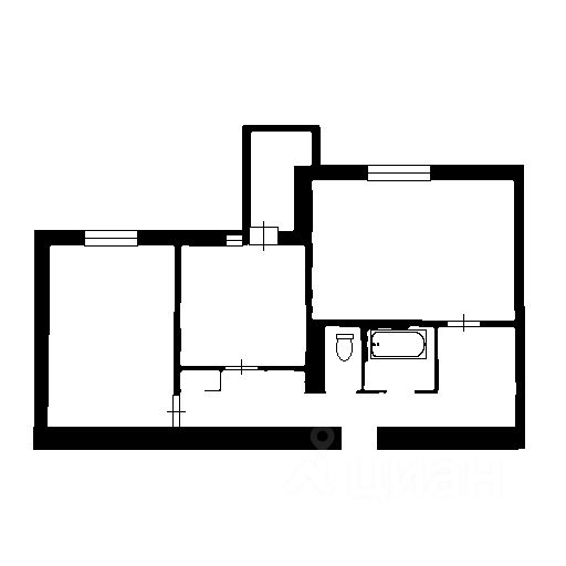 Планировка этой квартиры по данным Циан