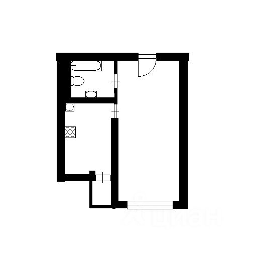 Планировка этой квартиры по данным Циан