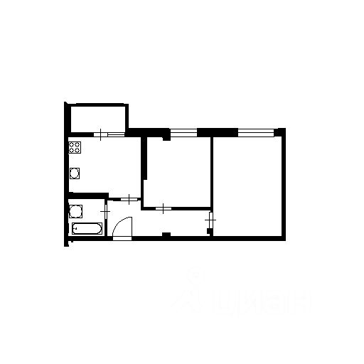 Планировка этой квартиры по данным Циан