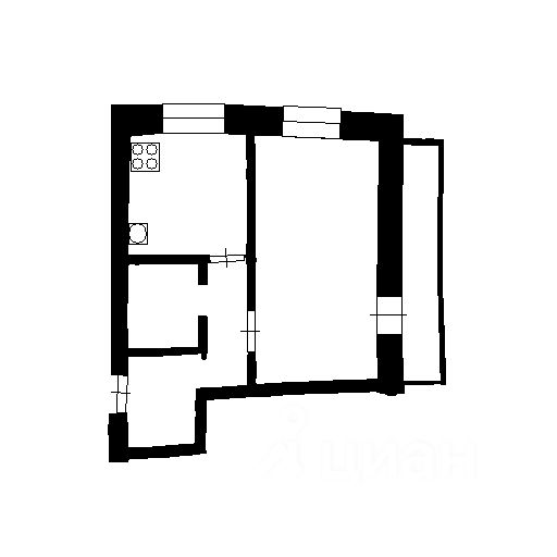 Планировка этой квартиры по данным Циан