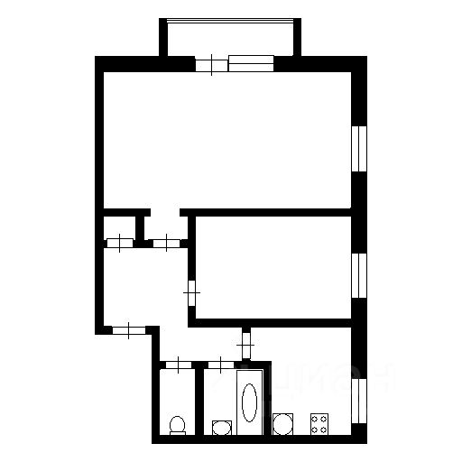 Планировка этой квартиры по данным Циан