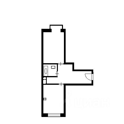 Планировка этой квартиры по данным Циан
