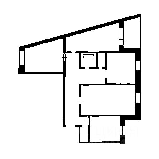 Планировка этой квартиры по данным Циан