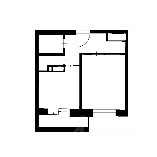 Планировка этой квартиры по данным Циан