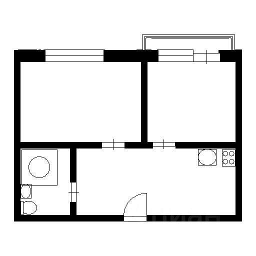 Планировка этой квартиры по данным Циан