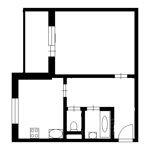 Планировка этой квартиры по данным Циан
