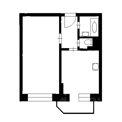 Планировка этой квартиры по данным Циан