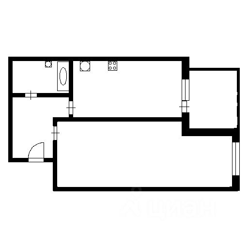 Планировка этой квартиры по данным Циан