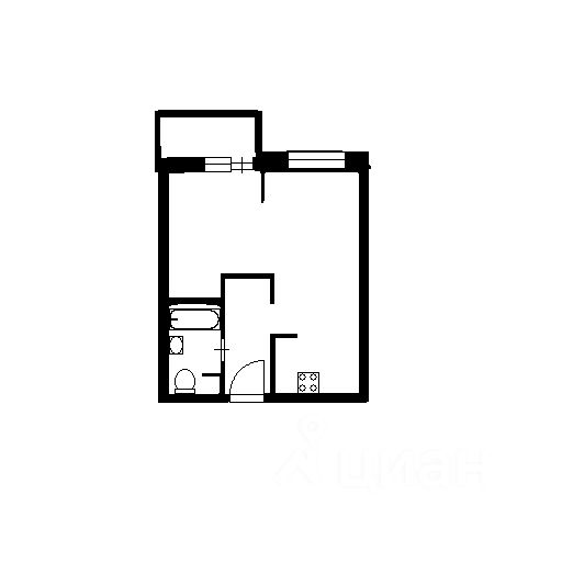 Планировка этой квартиры по данным Циан