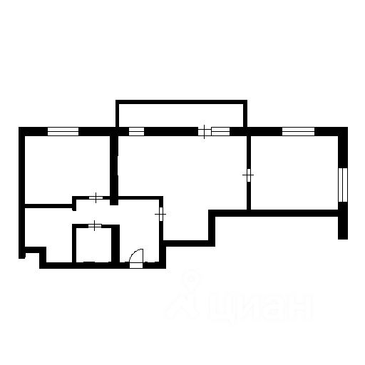 Планировка этой квартиры по данным Циан