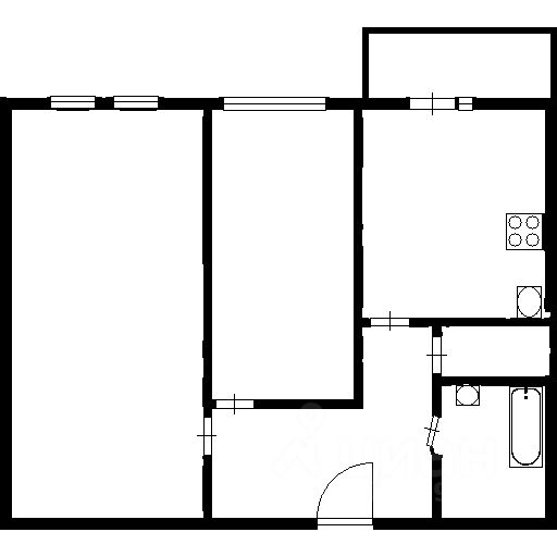 Планировка этой квартиры по данным Циан