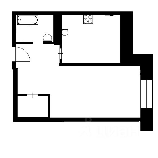 Планировка этой квартиры по данным Циан