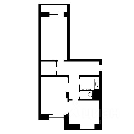 Планировка этой квартиры по данным Циан