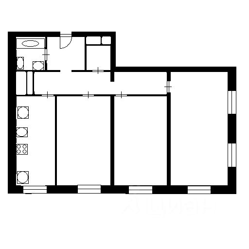 Планировка этой квартиры по данным Циан