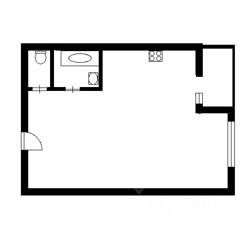 Планировка этой квартиры по данным Циан