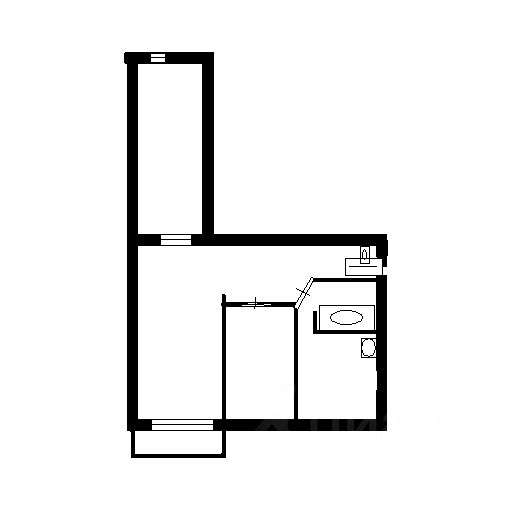 Планировка этой квартиры по данным Циан