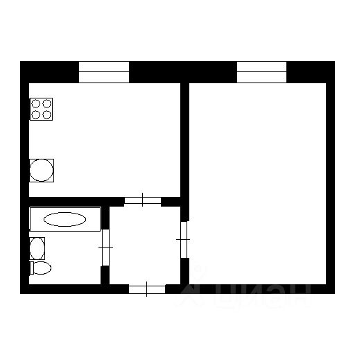 Планировка этой квартиры по данным Циан