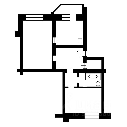 Планировка этой квартиры по данным Циан
