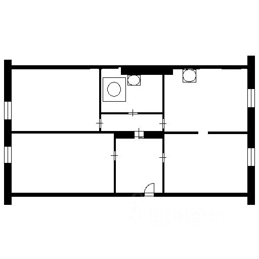 Планировка этой квартиры по данным Циан
