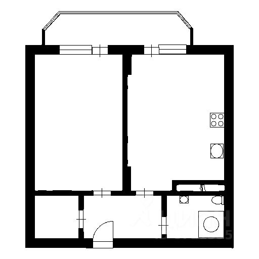 Планировка этой квартиры по данным Циан