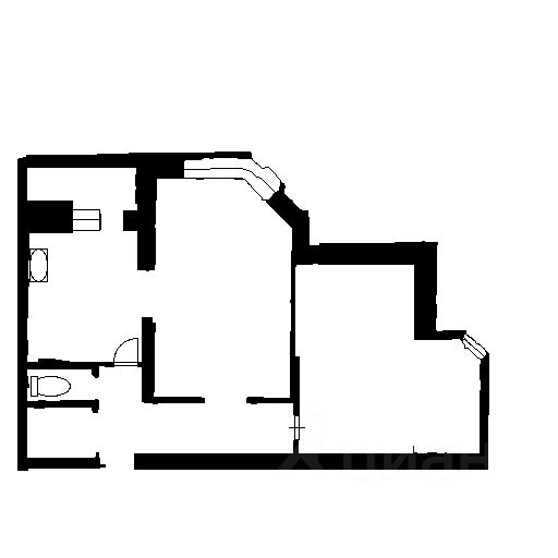 Планировка этой квартиры по данным Циан