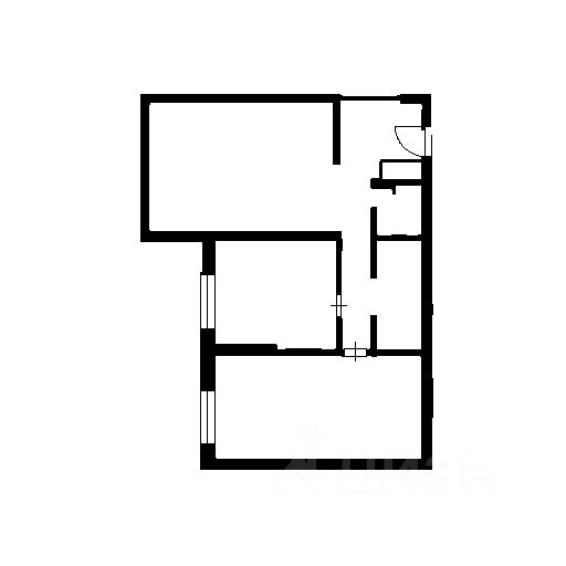 Планировка этой квартиры по данным Циан