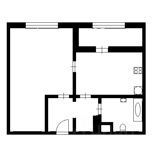 Планировка этой квартиры по данным Циан