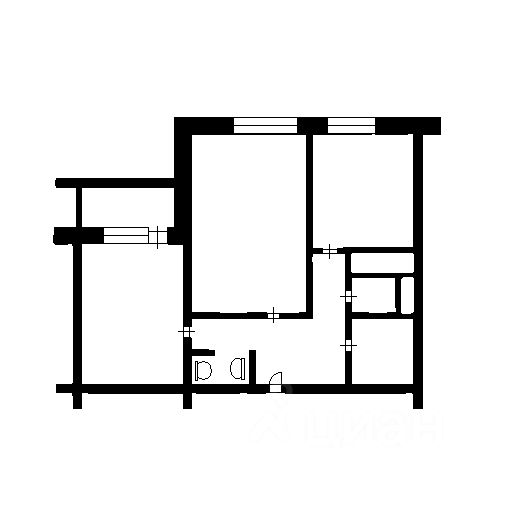 Планировка этой квартиры по данным Циан