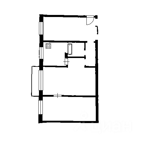 Планировка этой квартиры по данным Циан