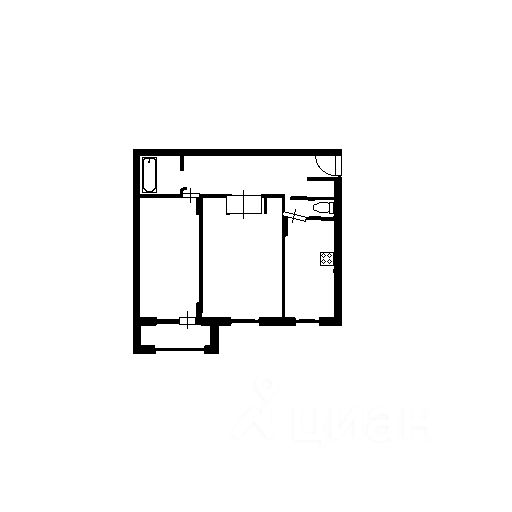 Планировка этой квартиры по данным Циан