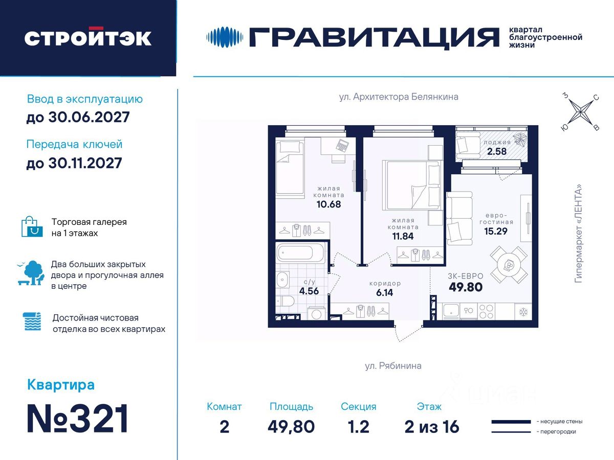 Новостройка, р-н Академический