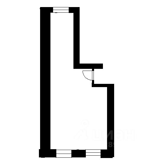 Планировка этой квартиры по данным Циан