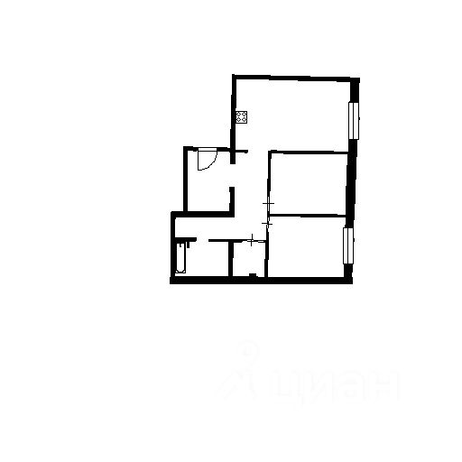 Планировка этой квартиры по данным Циан