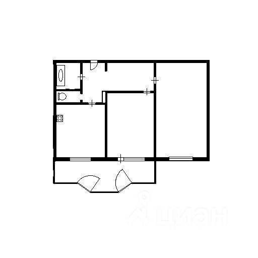 Планировка этой квартиры по данным Циан