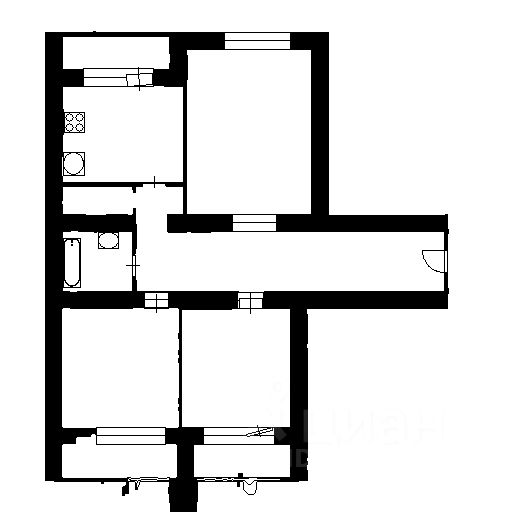 Планировка этой квартиры по данным Циан