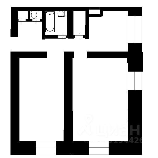 Планировка этой квартиры по данным Циан