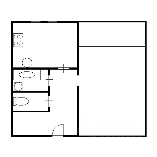 Планировка этой квартиры по данным Циан