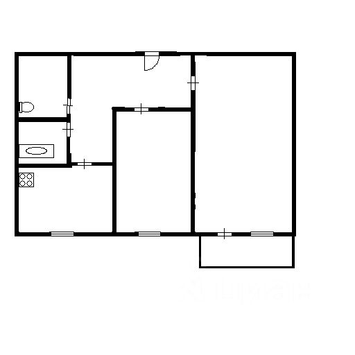 Планировка этой квартиры по данным Циан