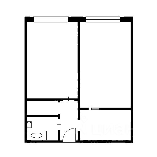 Планировка этой квартиры по данным Циан