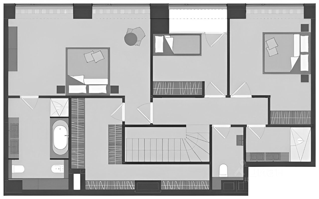 Планировка этой квартиры по данным Циан