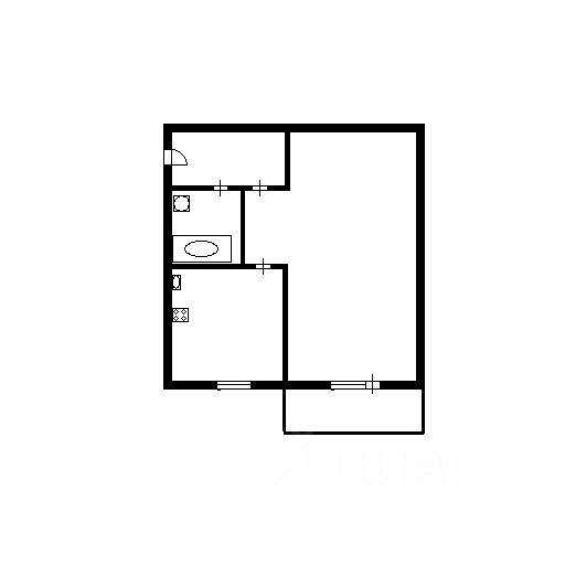 Планировка этой квартиры по данным Циан