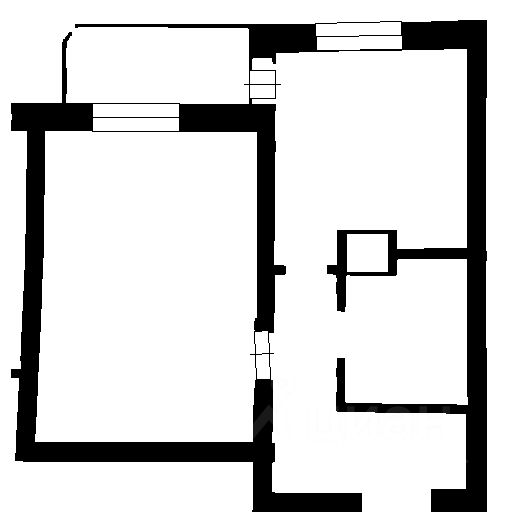 Планировка этой квартиры по данным Циан