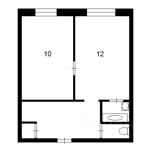 Планировка этой квартиры по данным Циан