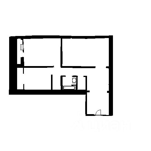 Планировка этой квартиры по данным Циан