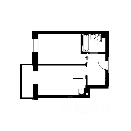 Планировка этой квартиры по данным Циан