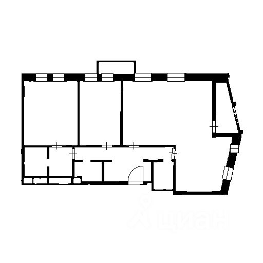 Планировка этой квартиры по данным Циан