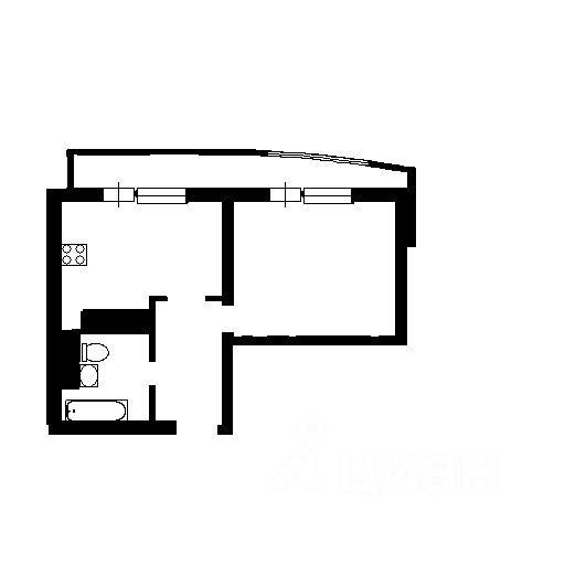 Планировка этой квартиры по данным Циан