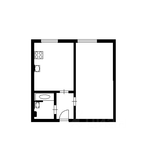 Планировка этой квартиры по данным Циан